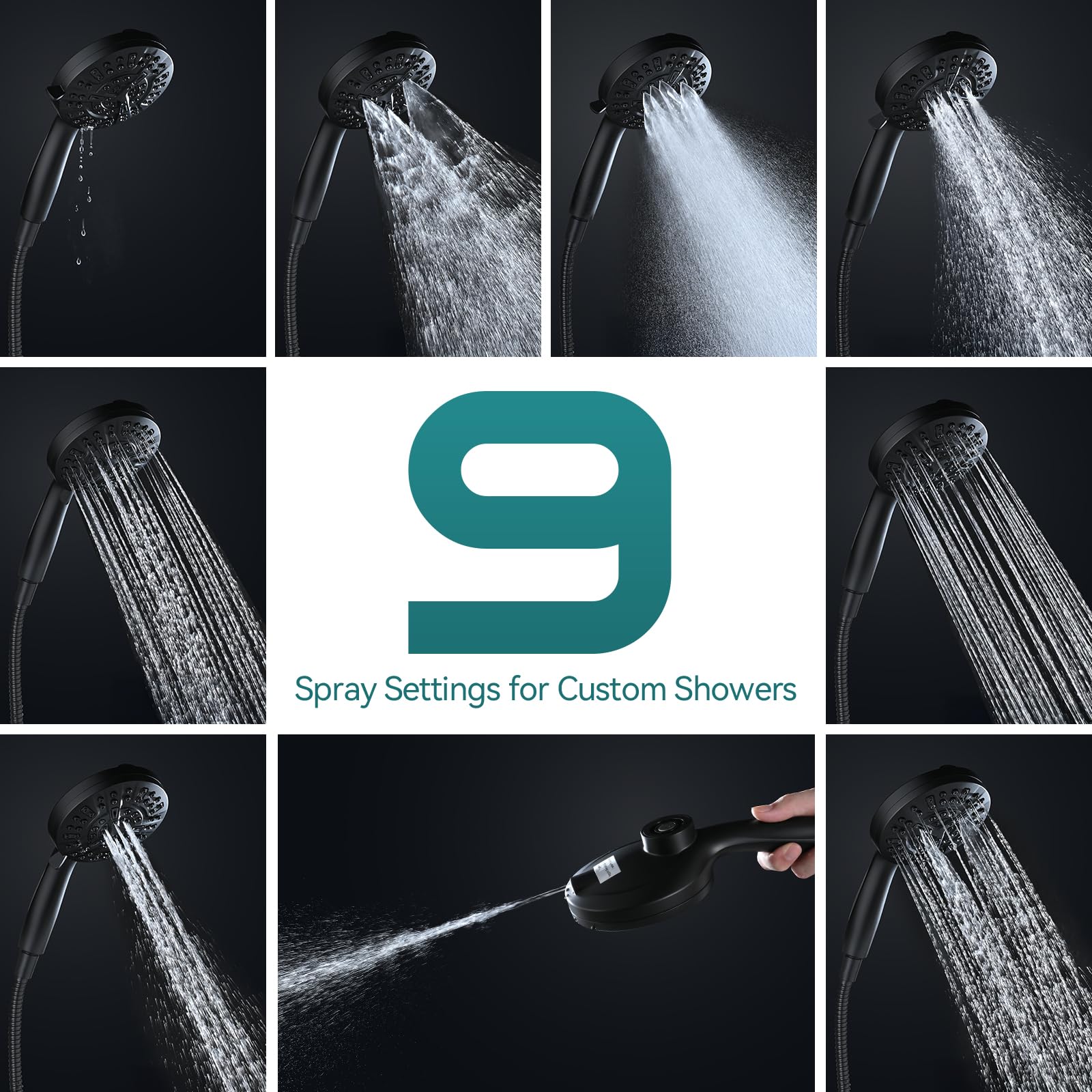 BOZYBO handheld spray with power jet and wide fan for targeted cleaning