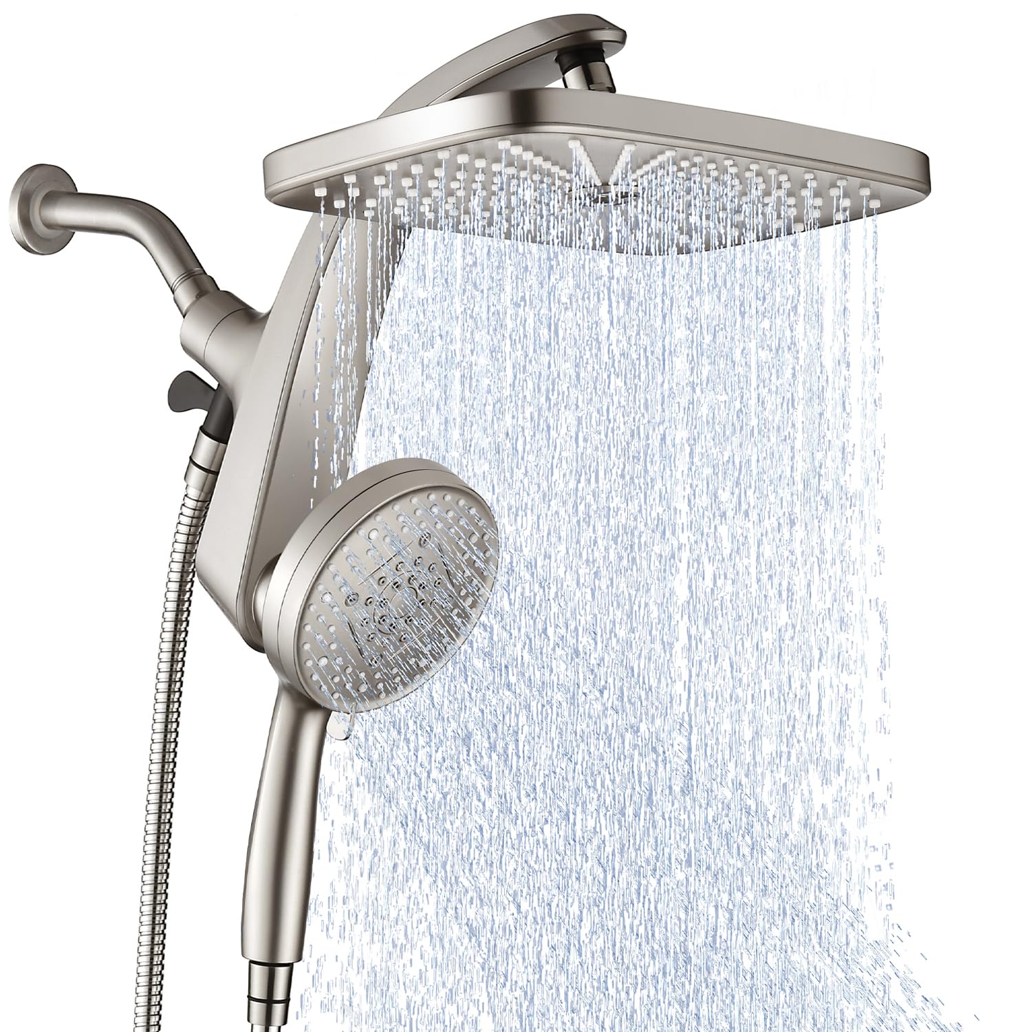 Bozybo high-pressure rain shower head with handheld combo for full-body coverage.