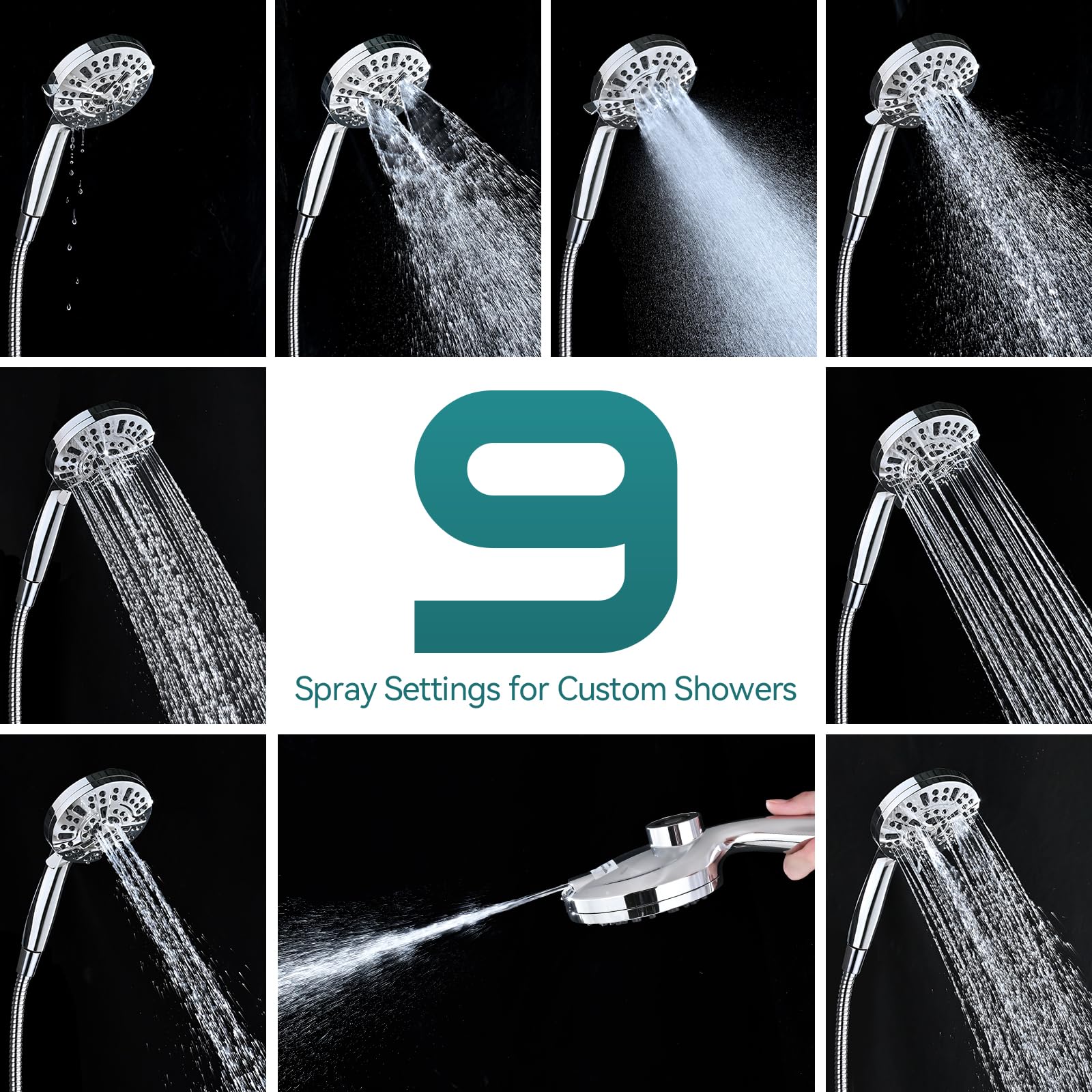 BOZYBO power jet and wide fan provide targeted cleansing and broad coverage.