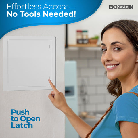 Bozzon access panel drywall 12x12 installation guide showing simple framing and alignment.
