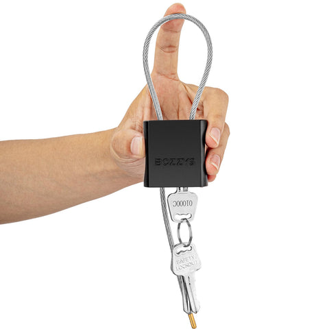 BOZZYS cable padlock with one-way lock for quick bike security.