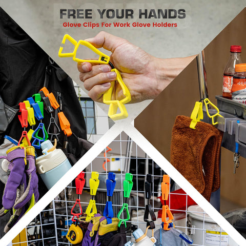 BOZZYS clip secures gloves, hats, masks, and tools together