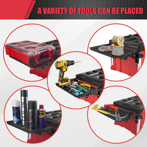 BPOPO folding magnetic table close-up highlights rubber-coated tray protecting tools.