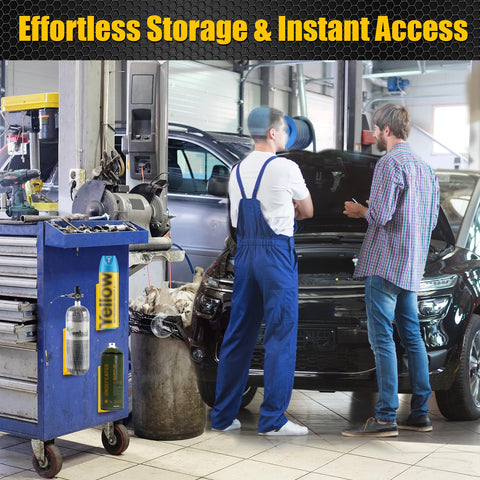 BPOPO garage setup with four holders keeps tools within easy reach.