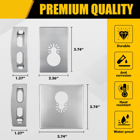 BPOPO outlet-box cutting square-hole tool creates accurate drywall openings.