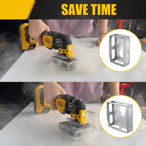 BPOPO serrated blade provides stable, smooth drywall cuts.