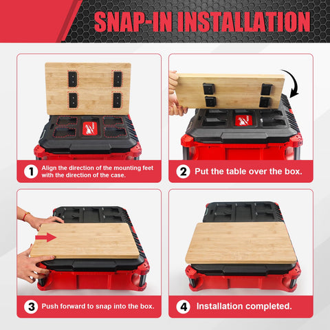 BPOPO wide Milwaukee Packout compatibility fits toolbox and rolling boxes.