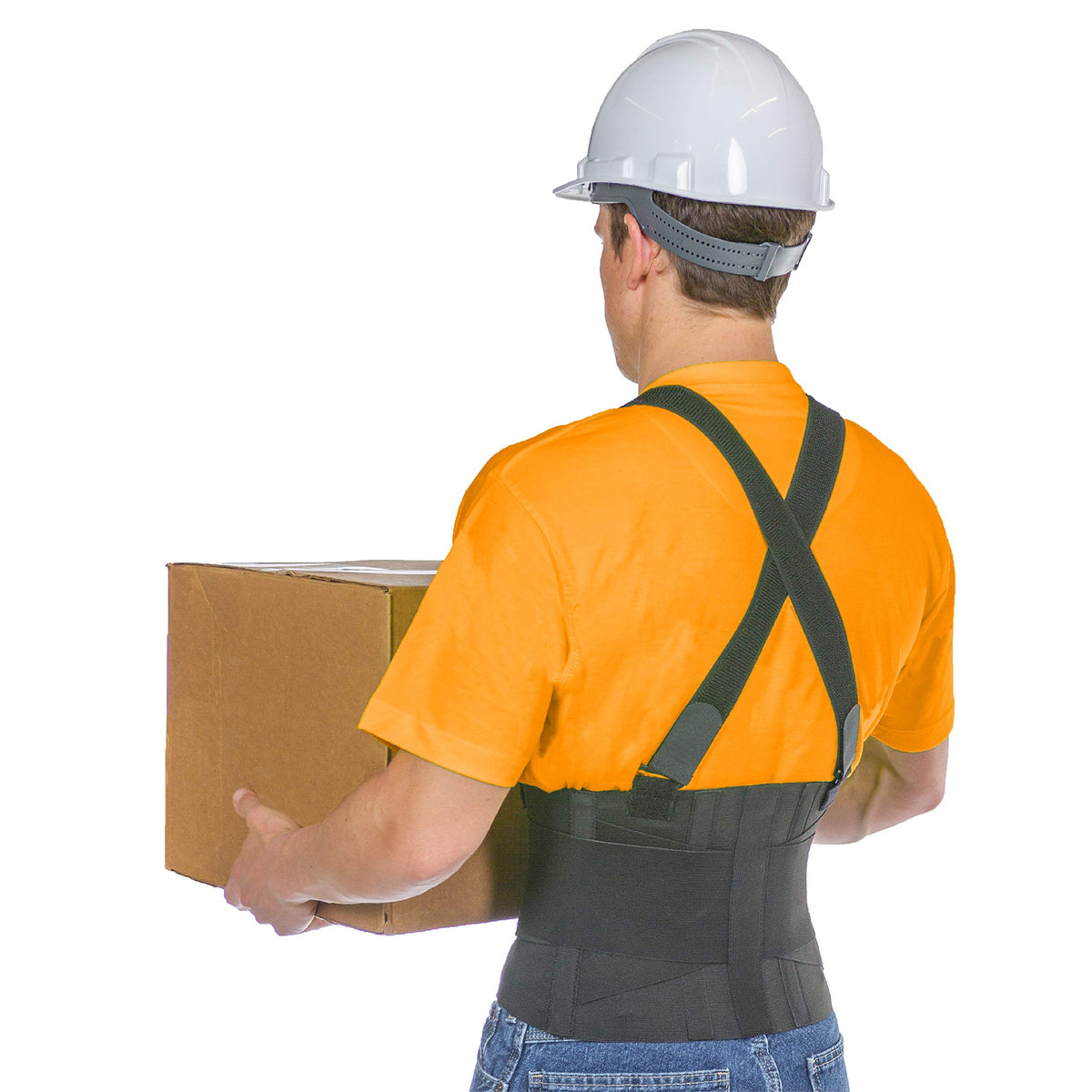 BraceAbility Work Back Brace front view with discreet support for daily work