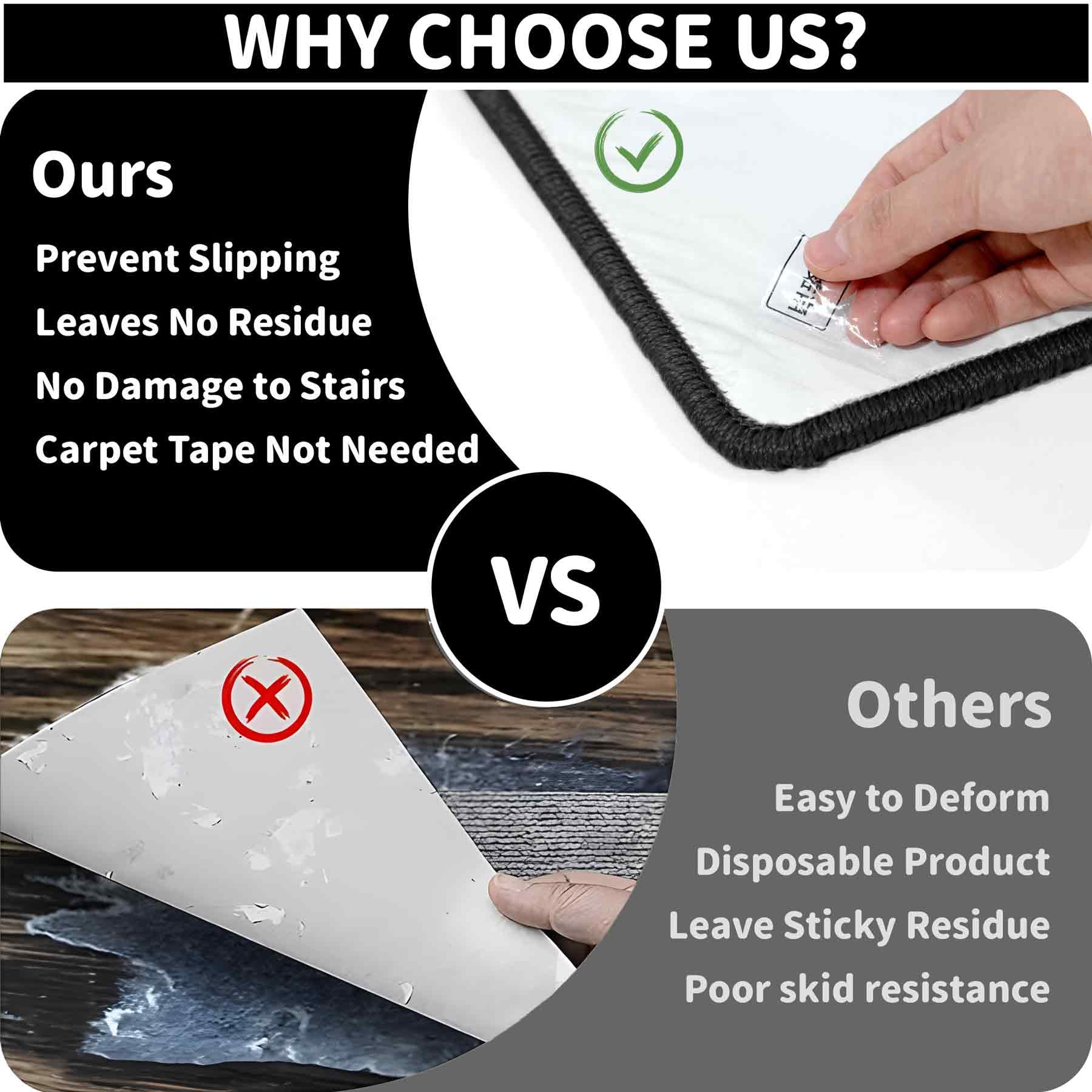 Brakki Bullnose stair treads reduce stair noise and protect edges.