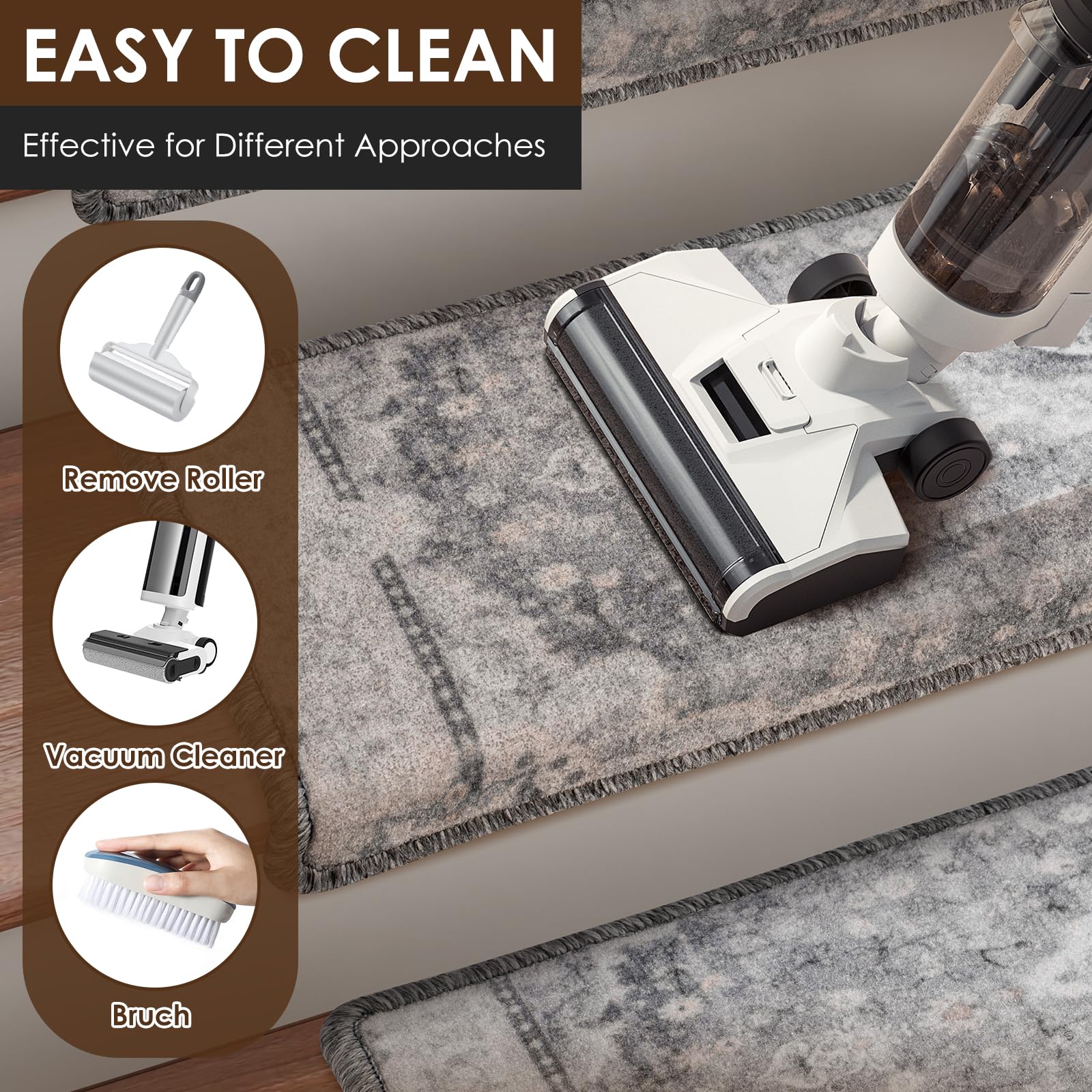 Brakki Bullnose Treads are easy to clean and reuse