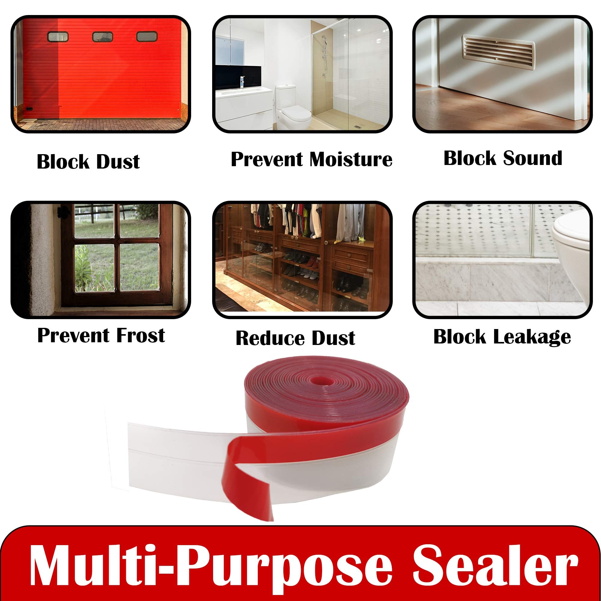 Brandzini Clear Weather Strip door and window use for multiple applications.