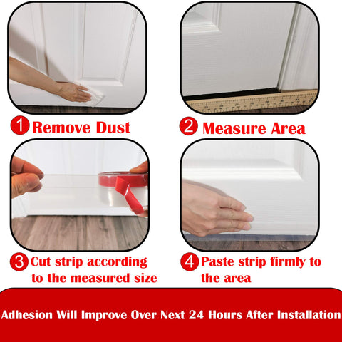 Brandzini Clear Weather Strip easy installation for quick DIY sealing.