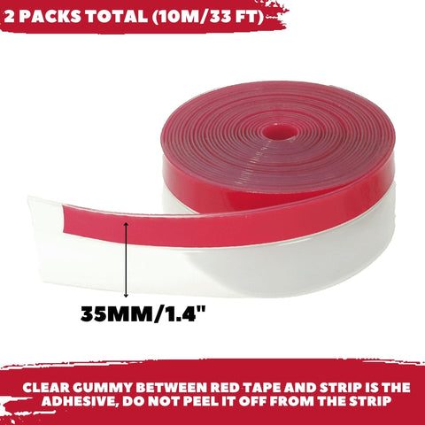 Brandzini Clear Weather Strip strong adhesive back for secure weather sealing.