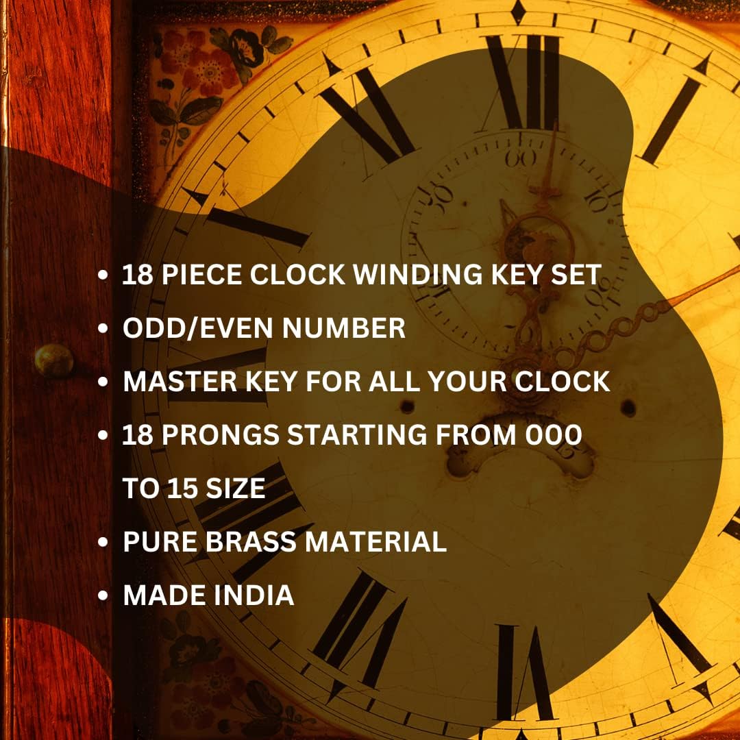 Size range 000 to 015 covers antique and modern winding mechanisms.