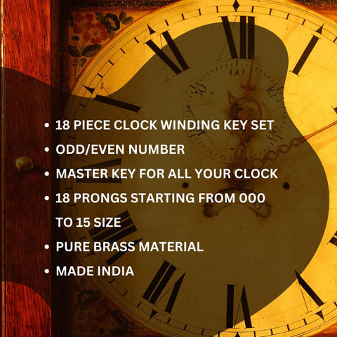 Size range 000 to 015 covers antique and modern winding mechanisms.
