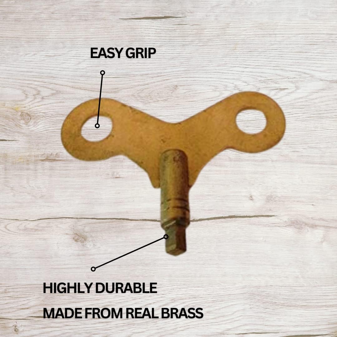 Brass Blessing timeless design paired with practical clock maintenance utility.