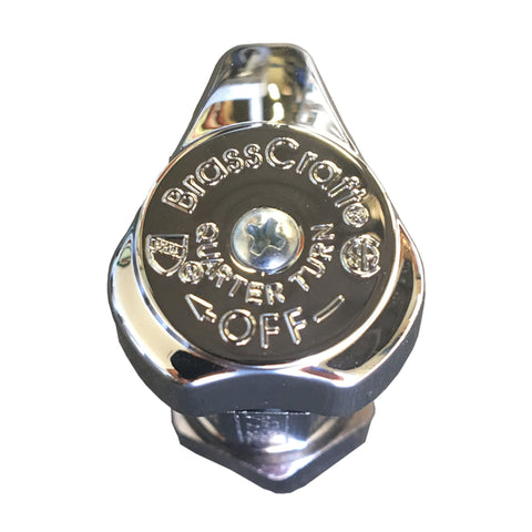 BrassCraft chrome-plated brass finish resists corrosion and matches chrome fixtures.