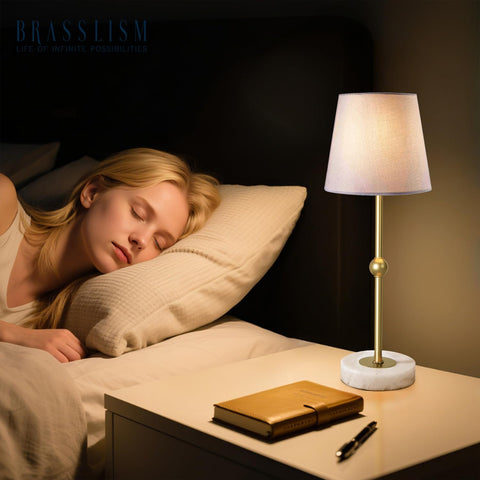 BRASSLISM brass-finish stem view for modern home desks