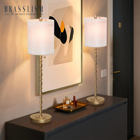 BRASSLISM buffet lamp pull-chain switch for easy on/off control.