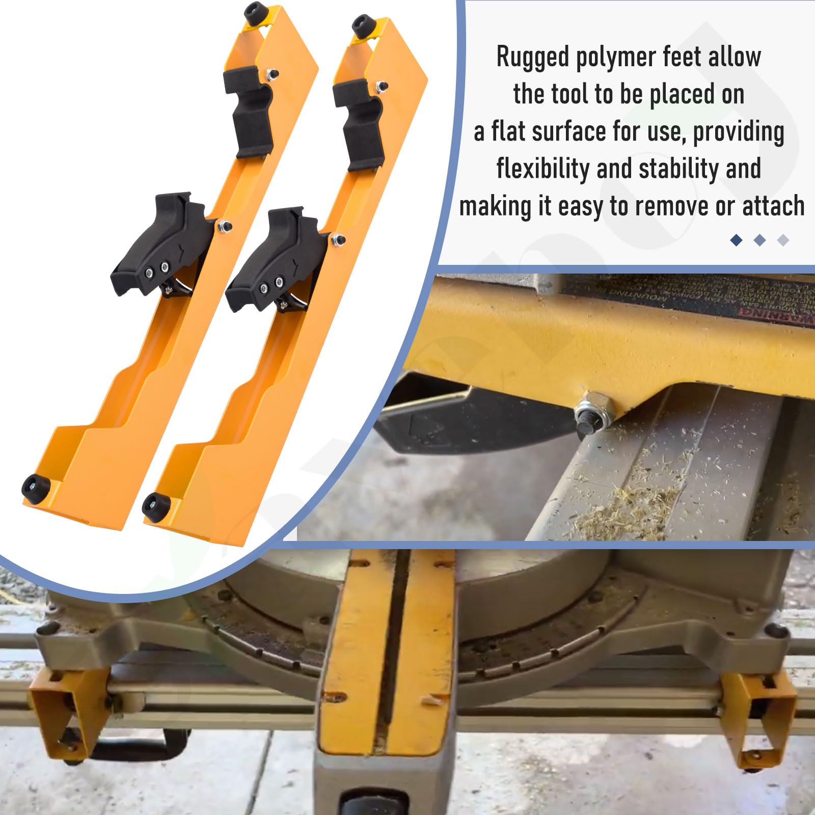 Braveboy DW7231 non-slip feet close-up protect surfaces during use.