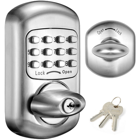 Bravex keyless deadbolt front view enables secure, convenient entry for modern doors
