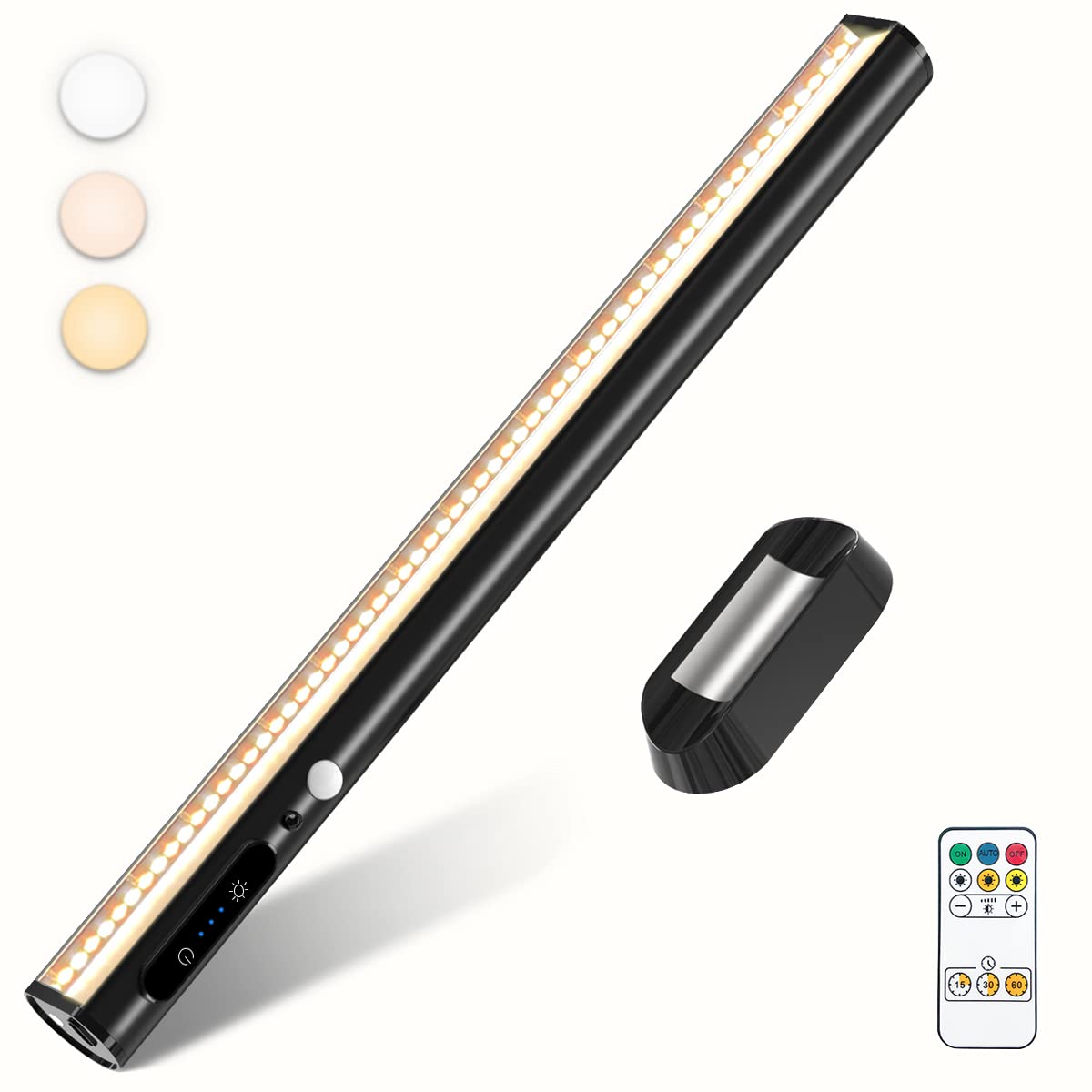 Bravzurg battery-powered wall strip light with magnet for flexible placement.