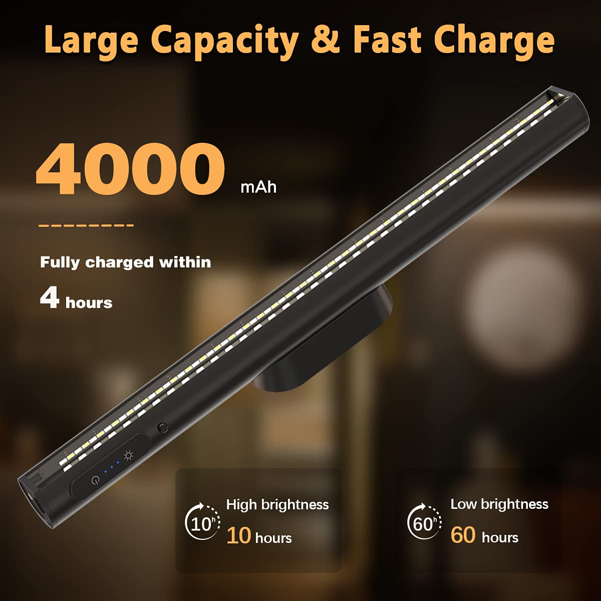 Bravzurg LED strip with dimmable color temperature for cozy to bright tasks.