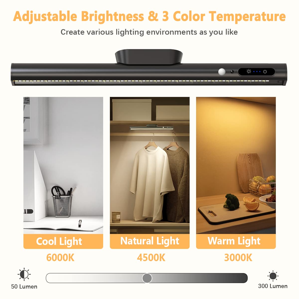Bravzurg LED under-cabinet light with remote offering dimmable brightness for kitchen tasks.