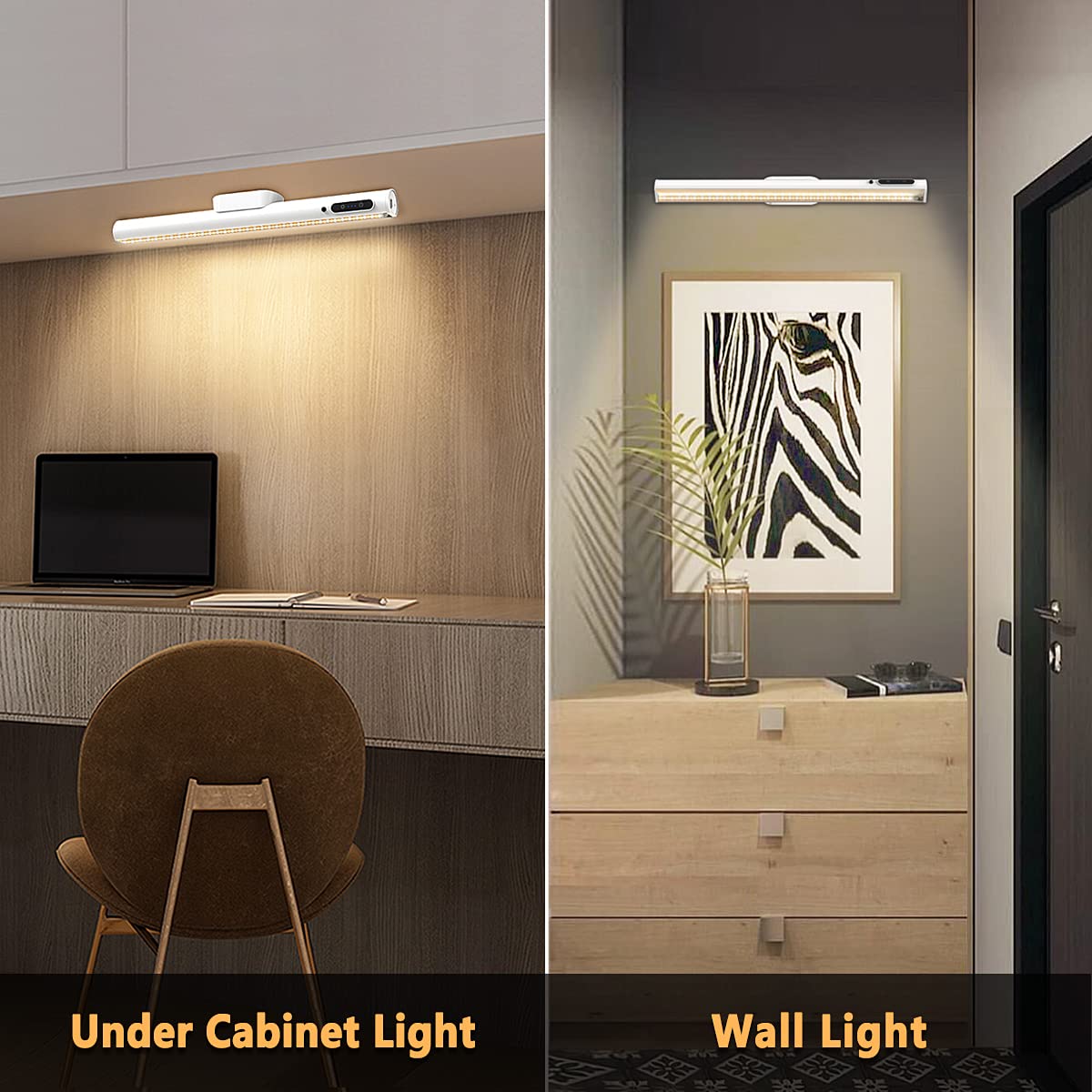 Bravzurg product in white finish offers versatile illumination for kitchen or bathroom tasks.
