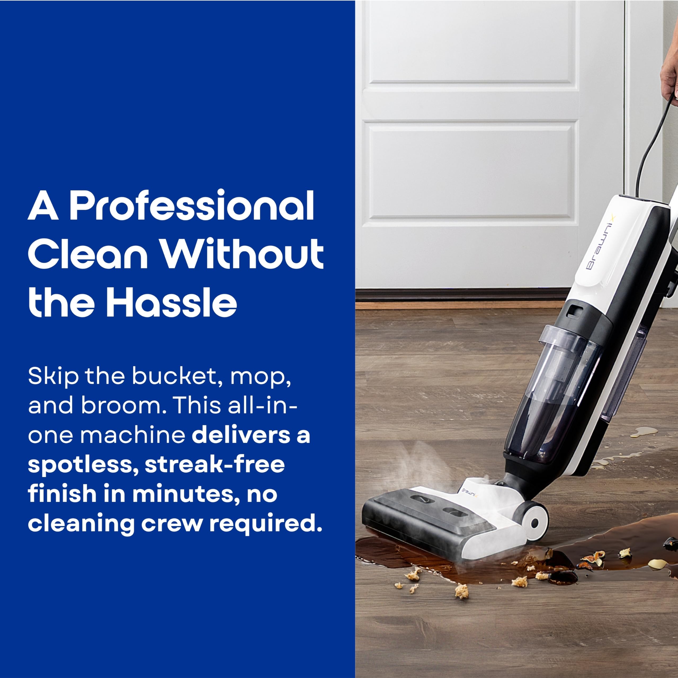 BRAWNIX self-cleaning function flushes tubes and brush after use.
