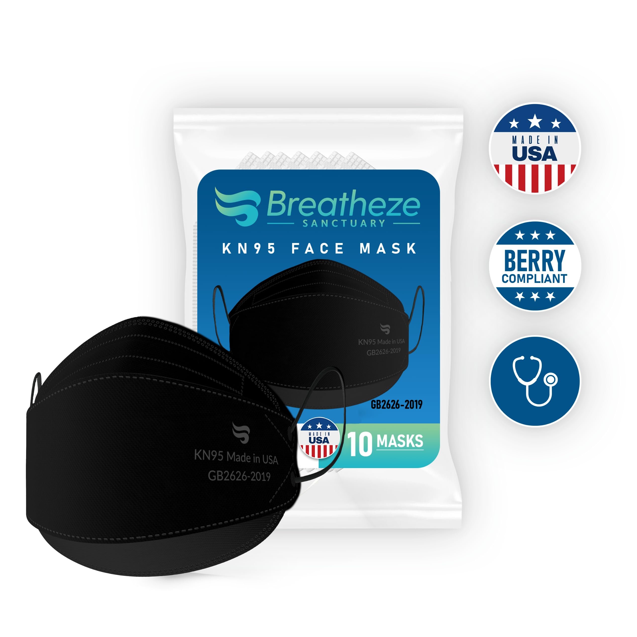 Breatheze KN95 fold-flat storage ready for car or bag.