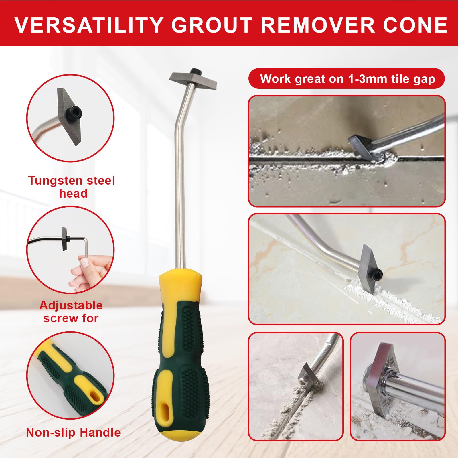 Breeker caulk remover tool for shower caulk renewal.