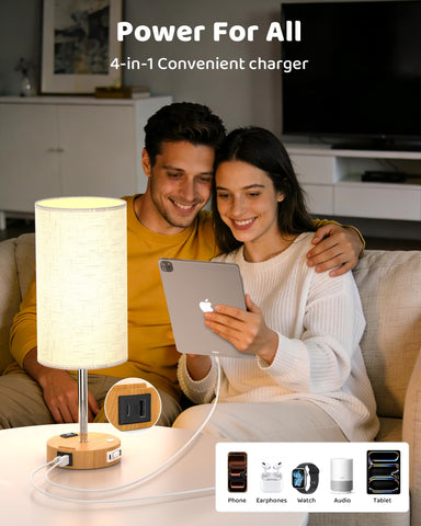 BREEKET bedside lamp 3-way dimmable touch control for mood lighting