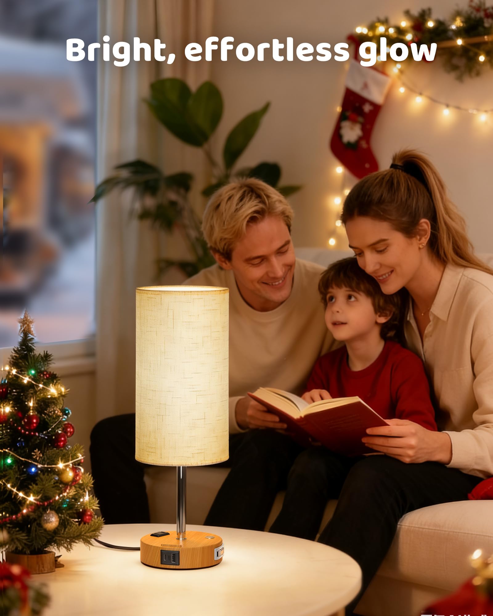 BREEKET bedside lamp includes 9W LED bulb for immediate use