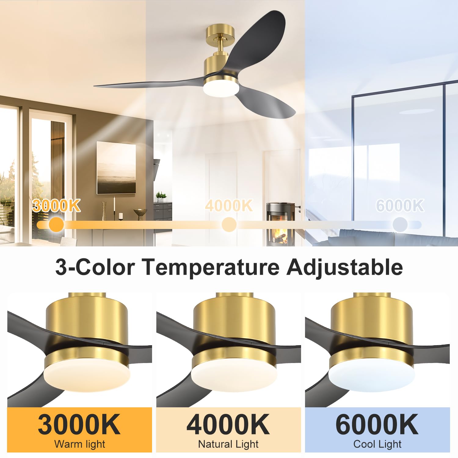 Breezary quiet-DC motor delivers whisper-silent airflow for comfortable rooms.
