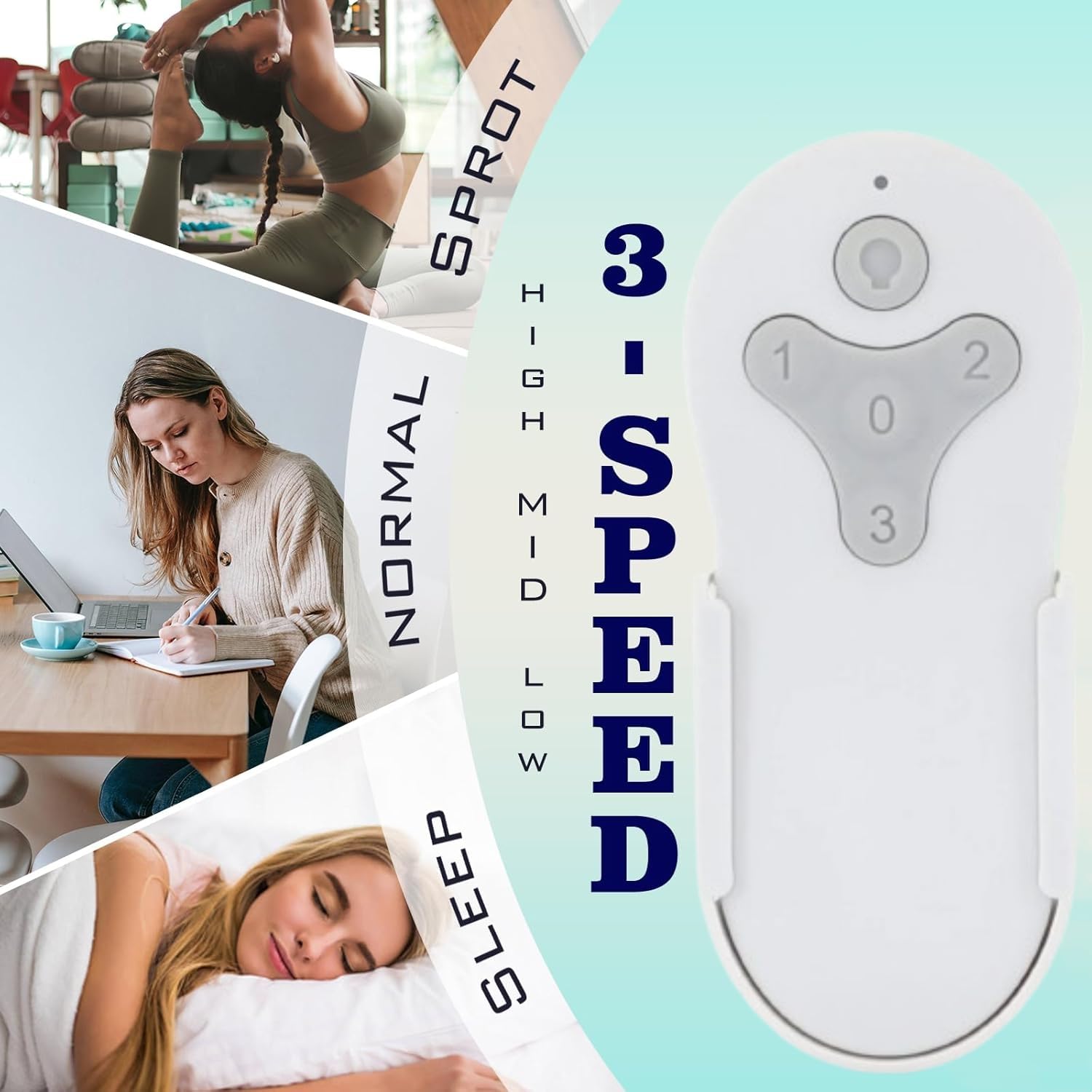 The Breeze Bay remote includes light dimming for customizable ambiance.