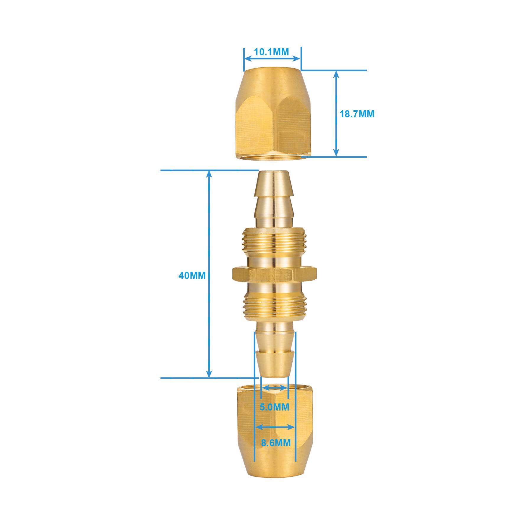 Breezliy splicer kit includes teflon tape for leak-free connections.