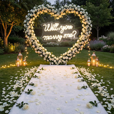 Breling ready proposal backdrop for easy outdoor styling
