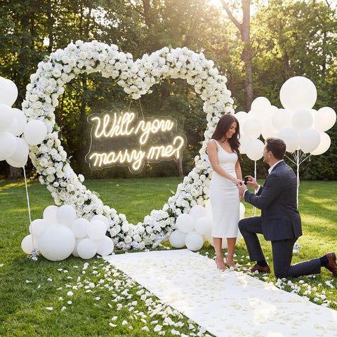Breling white petal carpet with 2000 petals for a grand entrance