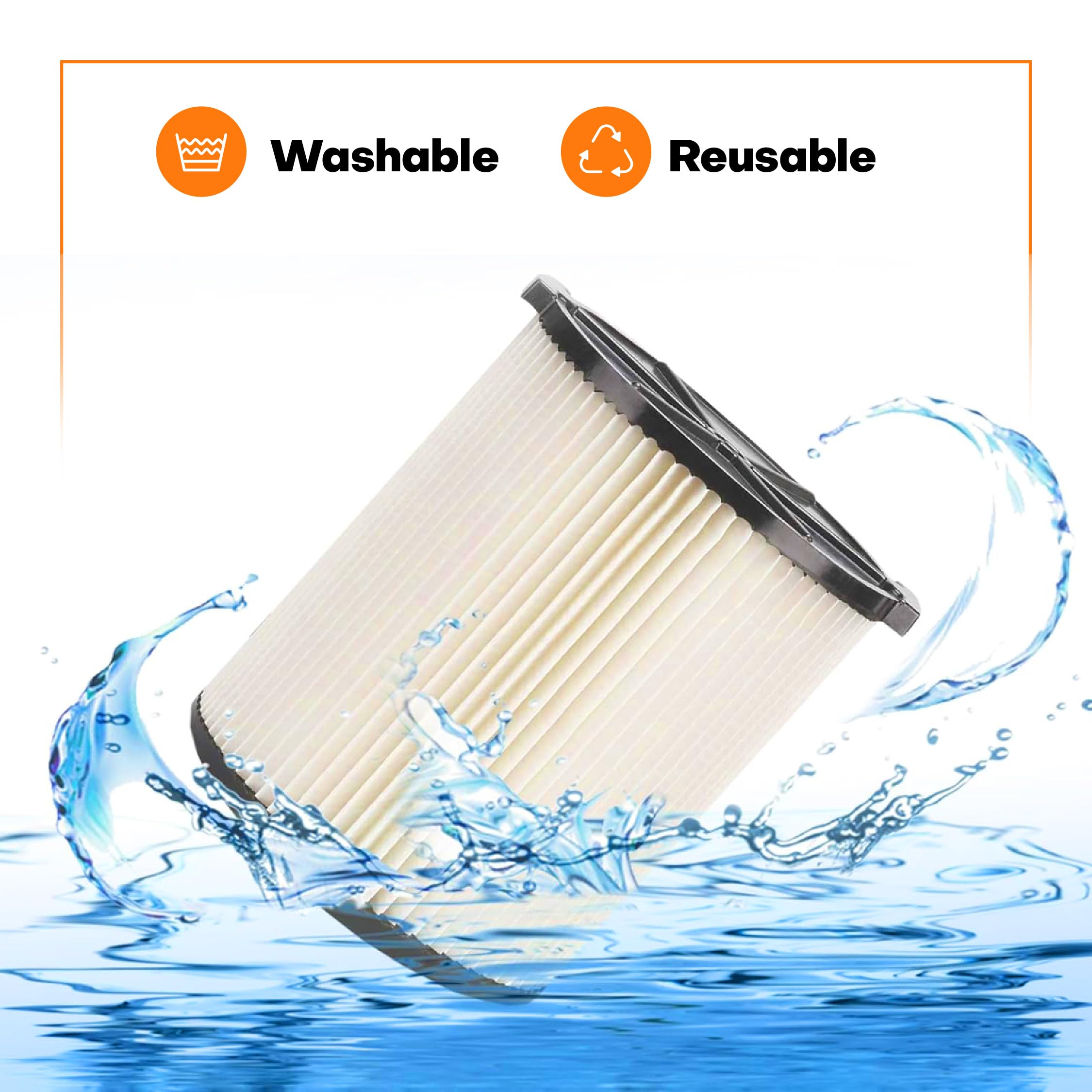 2-pack Brensten VF4000 filters ready for replacement in multiple Ridgid or Husky vacuums.