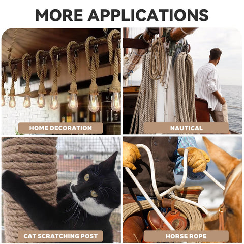 BRETANGME hemp rope ready to cut and knot for projects