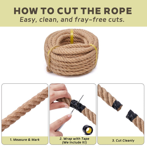 BRETANGME natural jute rope for crafts and rustic décor accents.