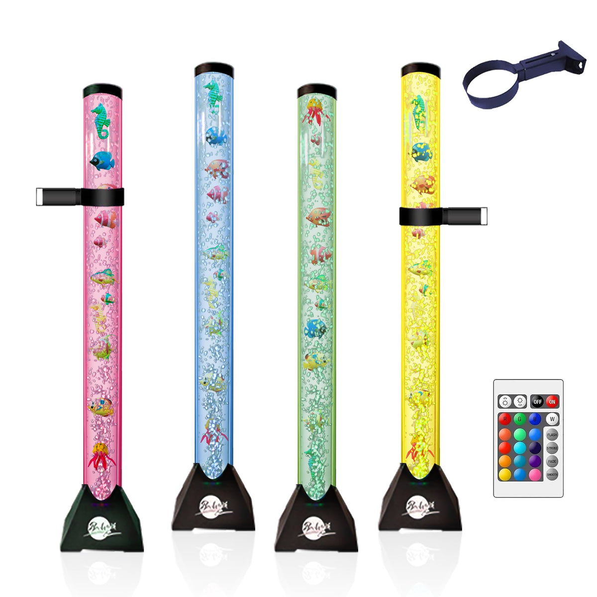 Brewish 4ft sensory LED water bubble tube lamp with vibrant color glow for living rooms