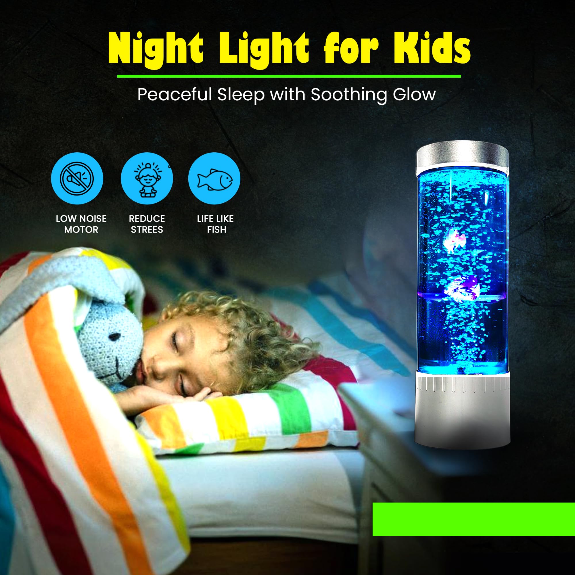 Brewish Bubble Fish Lamp moving fish for dynamic underwater display.