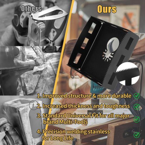 BRHABO universal arbor fit ensures compatibility with many oscillating tools.