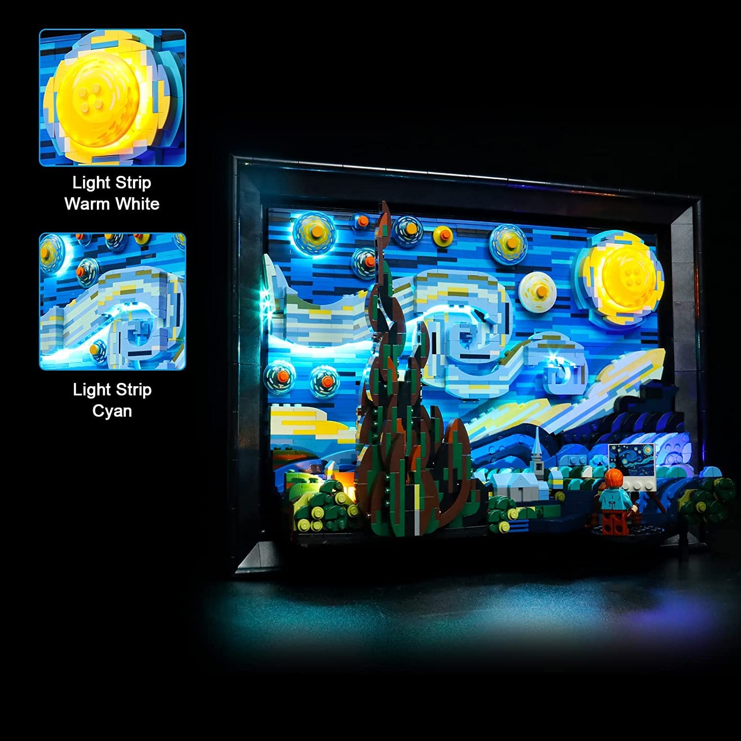 BrickBling bit lights with remote help precise lighting without obstructing bricks.