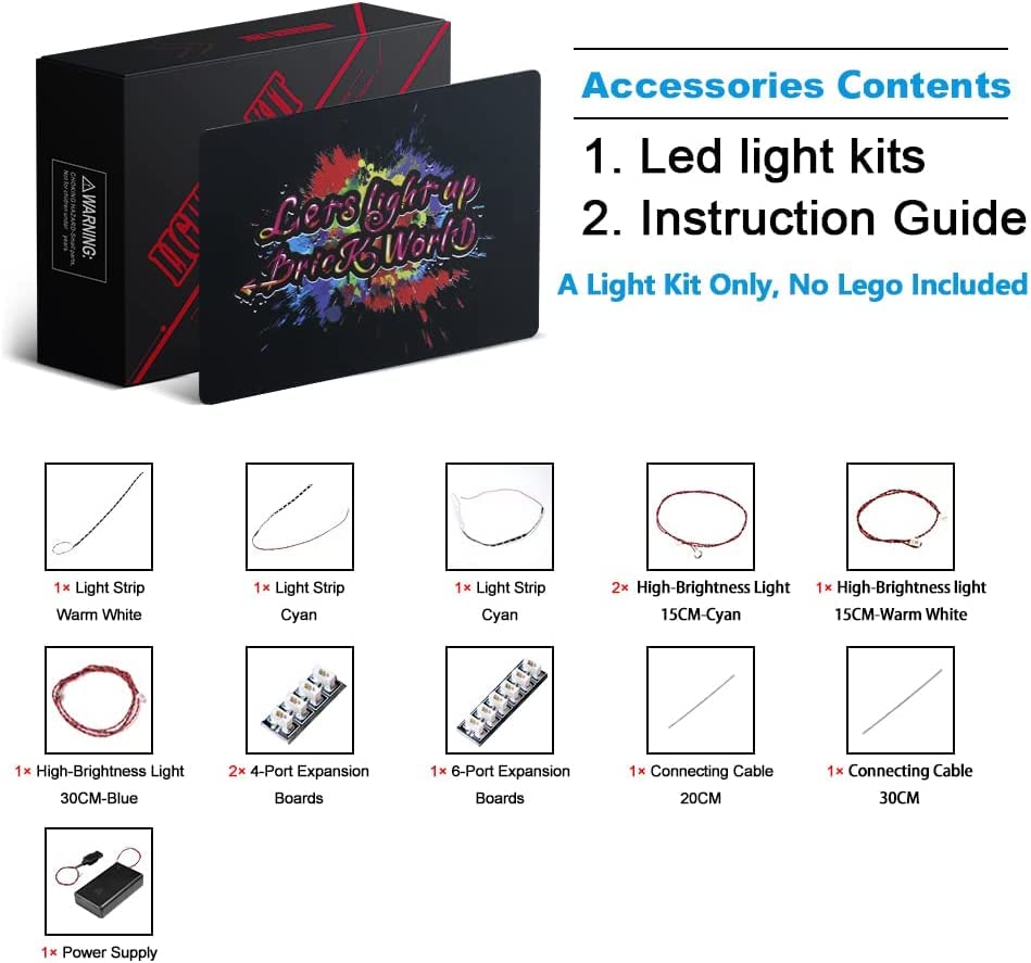 BrickBling light strip for Van Gogh display enables slim wiring for clean installation.