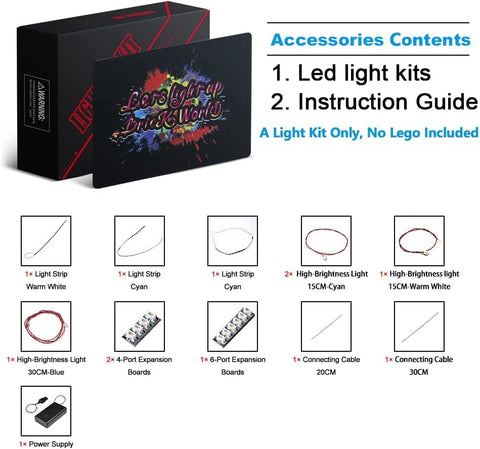 BrickBling light strip for Van Gogh display enables slim wiring for clean installation.