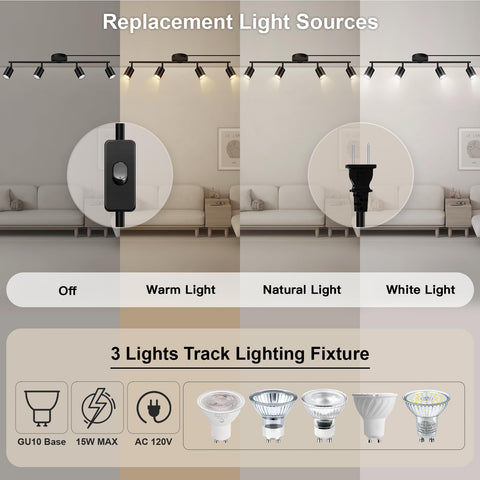 Bricosmocon 14.8 ft cord with switch enables easy placement.
