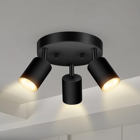 Bricosmocon 3-light round ceiling spotlight ideal for compact kitchens and living areas.